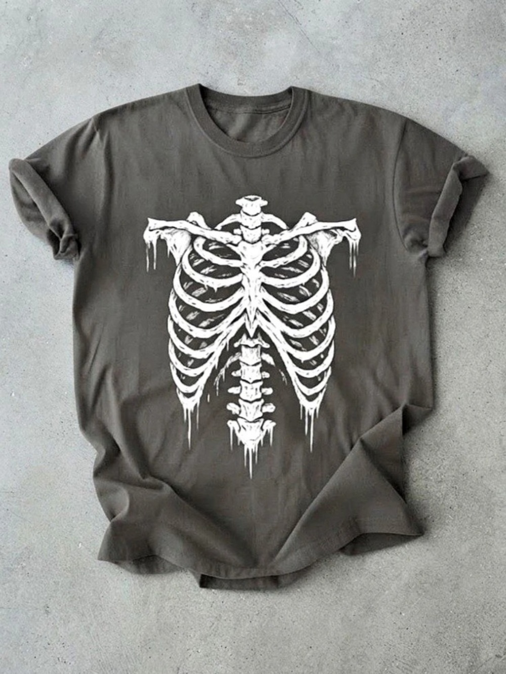 Gothic Ribcage Skeleton Bones Anatomy Comfort Color T-Shirt